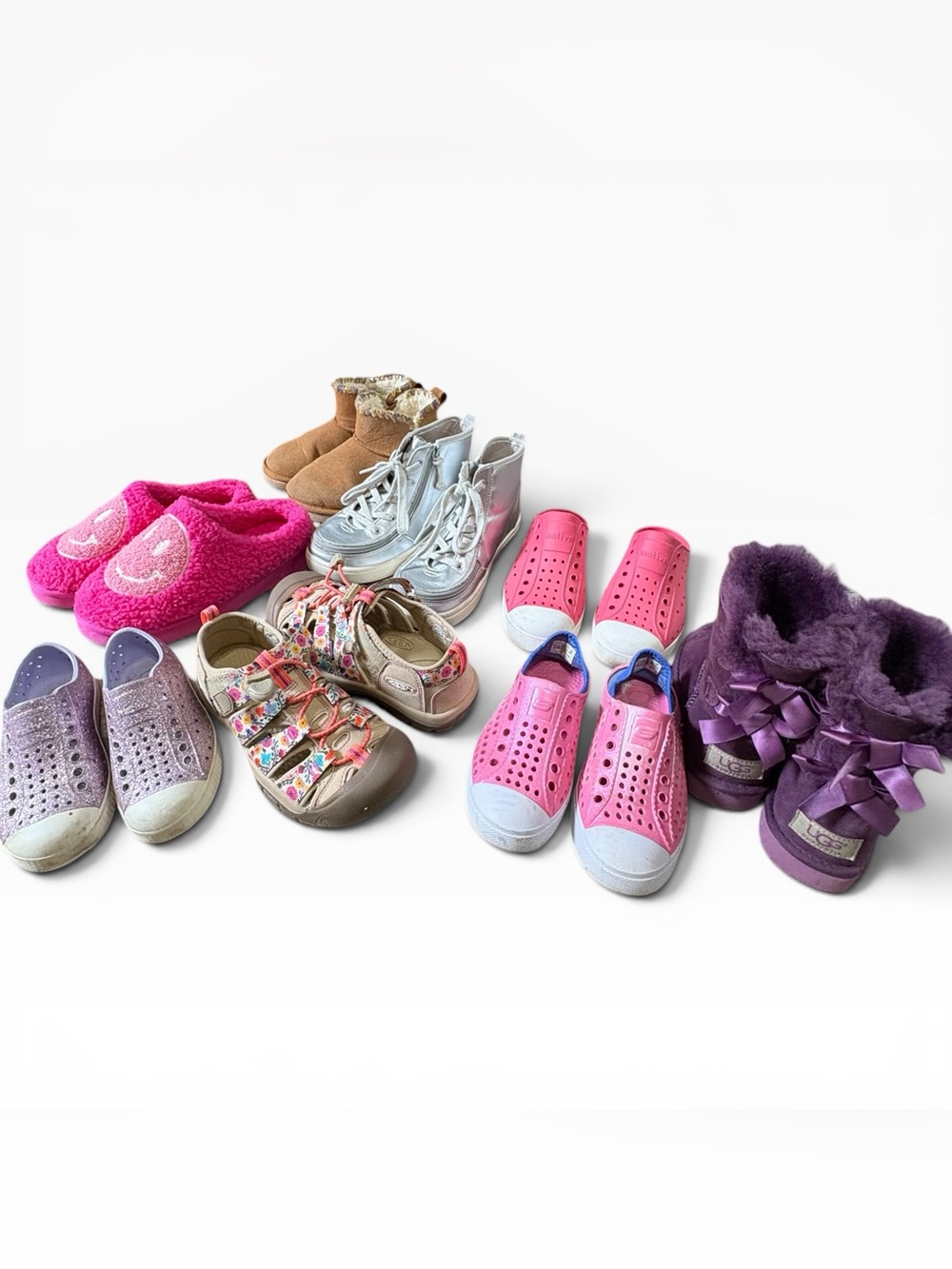 Girls Shoe Bundle UGG KEEN Native Skechers MIA 8 Pairs